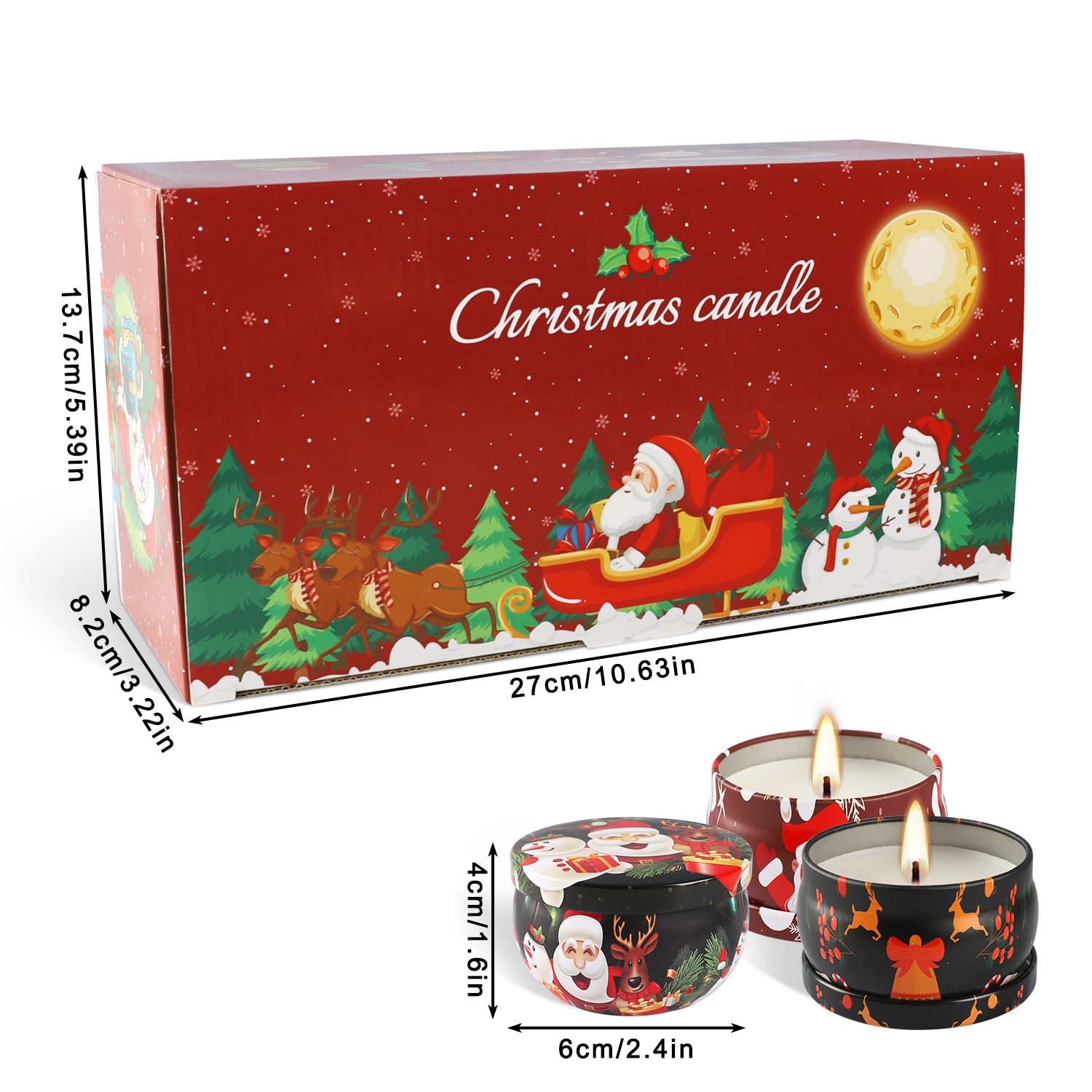 2.3 inch, 16-Piece Christmas S - огляд і ціна Home Fragrance Gift